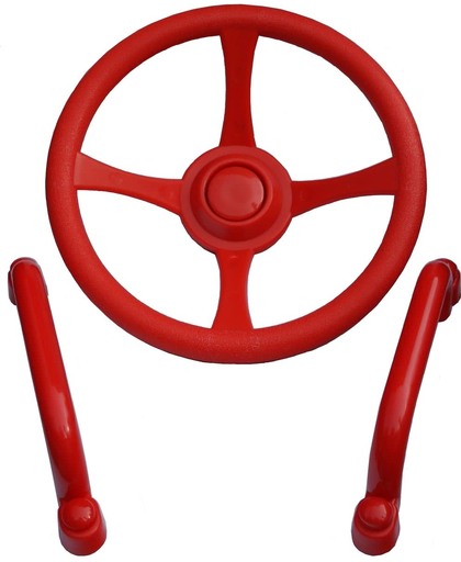 D ko-Play stuurwiel met handgrepen rood