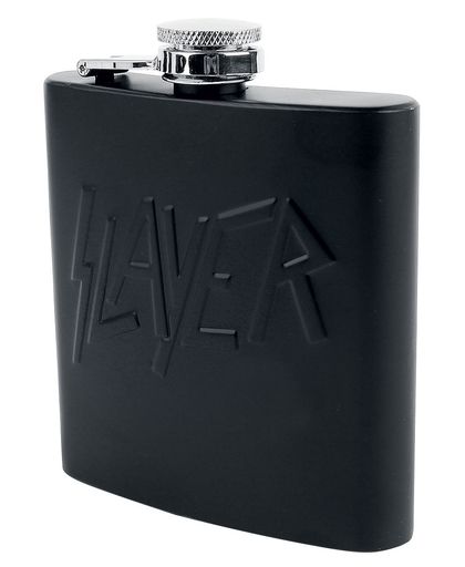 Slayer Logo - Flachmann Drinkfles matzwart