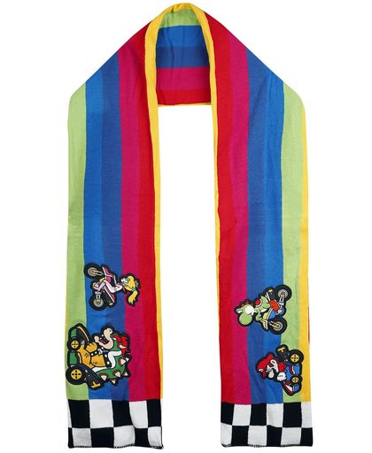 Super Mario Rainbow Road Sjaal meerkleurig