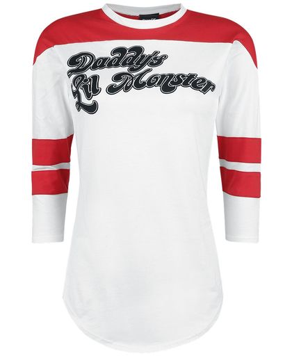 Suicide Squad Harley Quinn - Daddy&apos;s Lil Monster Girls longsleeve wit-rood