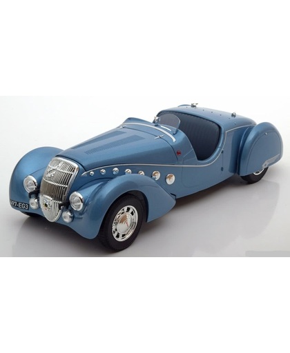 Peugeot 302 Dart Mart Roadster 1937 Blauw Metallic 1-18 Norev