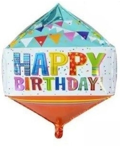 Grote XL  happy birthday ballon wiebertje 75 cm