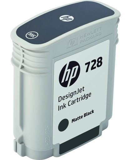 HP 728 matzwarte DesignJet inktcartridge, 69 ml