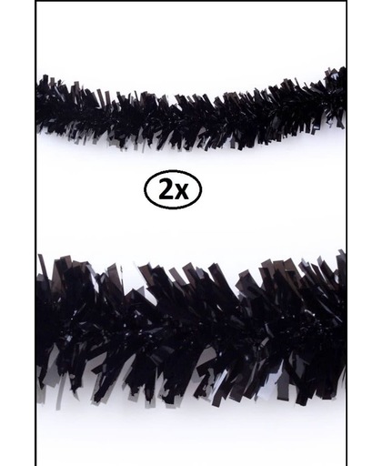 2x P.V.C. slinger brandvertragend zwart 10m