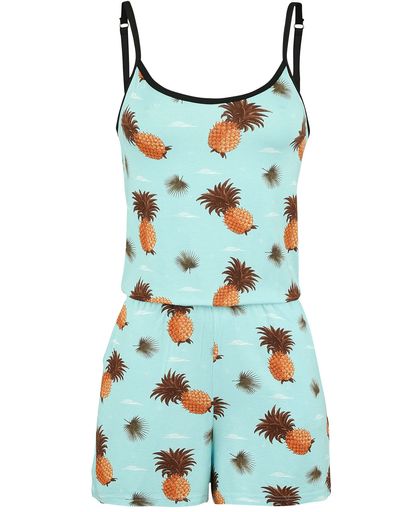 Pussy Deluxe Pineapple Dream Jumpsuit Overall blauw