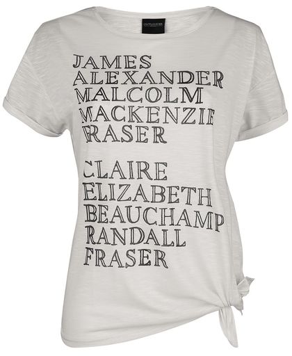 Outlander Names Girls shirt gebroken wit