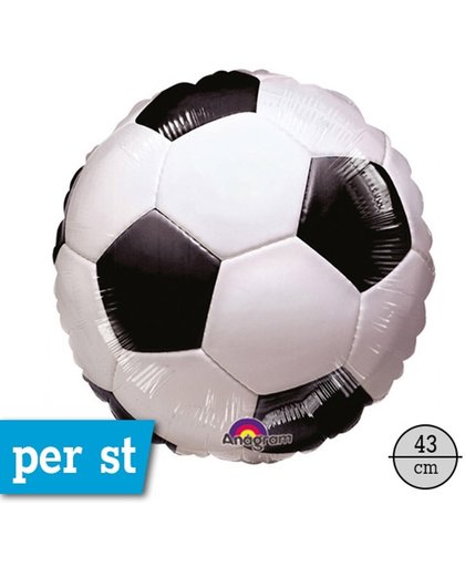 Folie ballon Voetbal, 43cm, verpakt