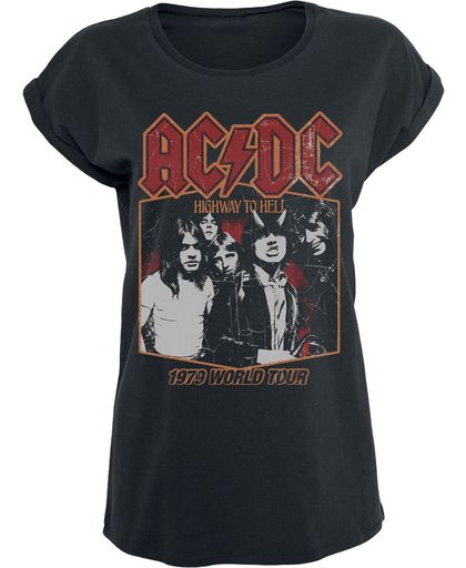AC/DC Highway To Hell Tour &apos;79 Girls shirt zwart