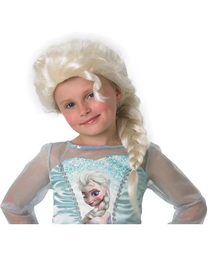 Pruik van Elsa De Sneeuwkoningin™ voor meisjes - Verkleedpruik - Maat One size