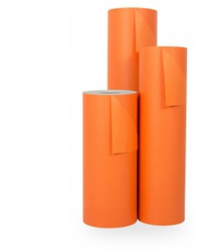 Cadeaupapier Oranje - Rol 50cm - 200m - 70gr | Winkelrol / Apparaatrol / Toonbankrol / Geschenkpapier / Kadopapier / Inpakpapier