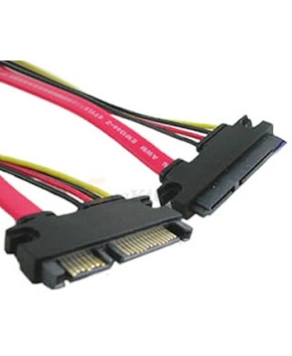 15 + 7 Pin seriële ATA mannetje naar vrouwtje Data Power verleng kabel voor SATA HDD, Lengte: 50cm