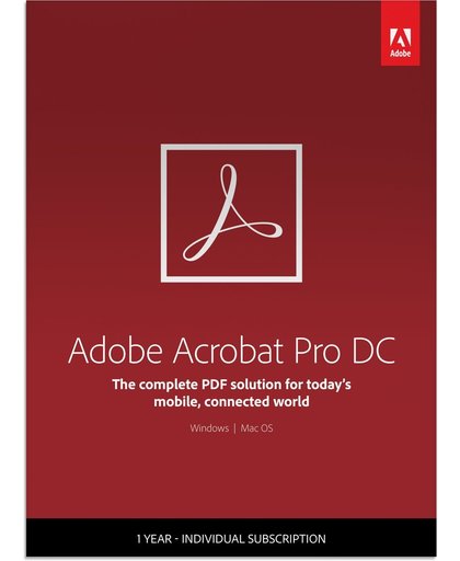 Adobe Acrobat Pro DC - 1 Gebruiker - 1 Jaar - Windows / Mac