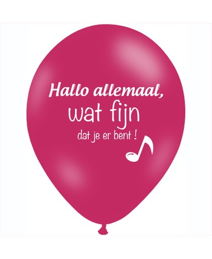 Ballonnen  Hallo allemaal  Girl 10 stuks helium
