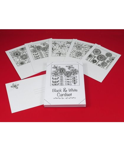 Black and White kaartenset 10 kaarten en 10 enveloppen