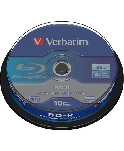 Verbatim BD-R SL 25GB 6 x 10 Pack Spindle BD-R 25GB 10stuk(s)