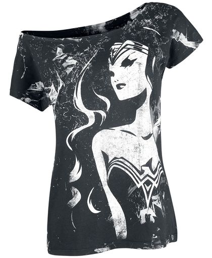 Justice League Wonder Woman Girls shirt zwart
