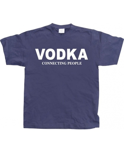 Fun t-shirt Vodka connecting people heren M