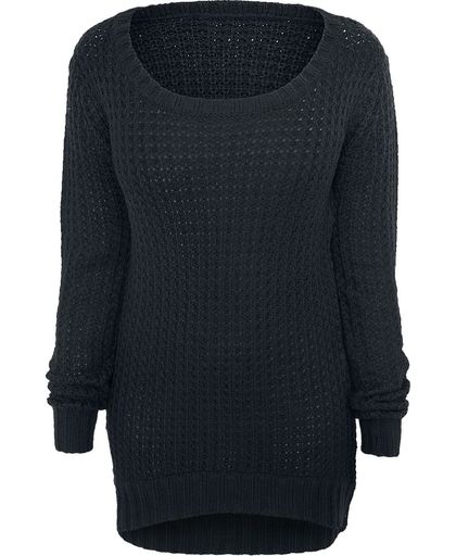 R.E.D. by EMP Long Wideneck Sweater Girls trui zwart