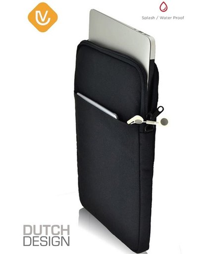 LenV - 11.6 inch Laptop & macbook sleeve met handvat - opberghoes laptop - laptop case - zwart
