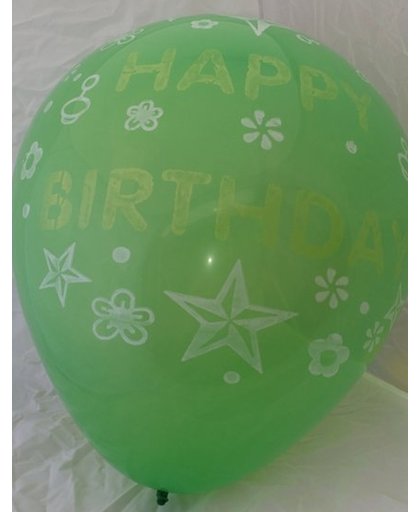 Grote groene ballonnen 65 cm happy birthday