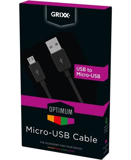 GRIXX Optimum Cable Micro USB Nylon 1m White