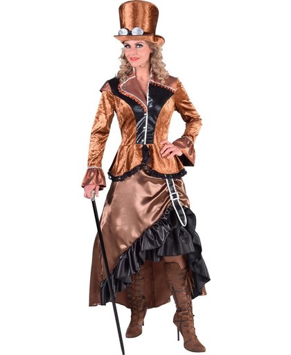Steampunk jurk 'brons' - Verkleedkleding dames - kostuum maat 42/44