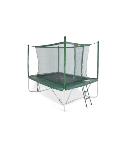Avyna trampoline PRO-LINE 23 (300x225cm) + net boven + ladder - groen