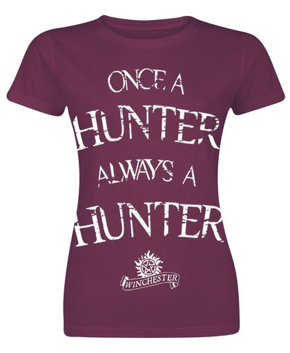 Supernatural Once A Hunter Girls shirt bordeaux