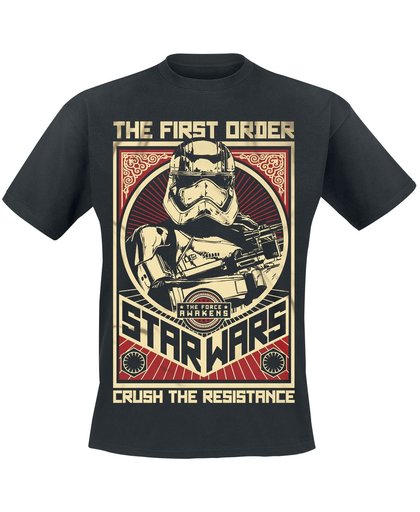 Star Wars Episode 7 - The Force Awakens - Crush The Resistance Stormtrooper T-shirt zwart