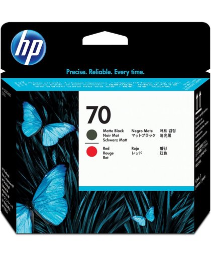 HP 70 matzwarte/chromatisch rode DesignJet printkop