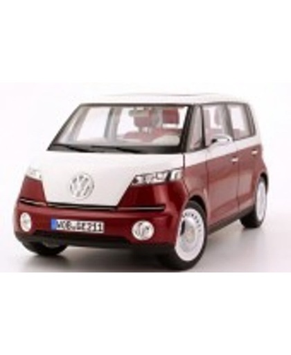 Volkswagen Bulli Concept Studie 1-18 Bordeaux Rood / Beige Norev Dealer