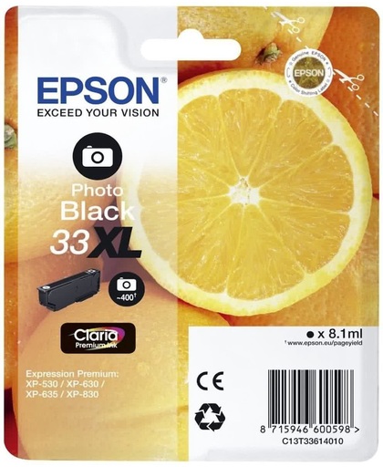 Epson C13T33614022 inktcartridge Foto zwart 8,1 ml 650 pagina's