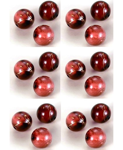 Rond - Oil Paint Jewelry Beads - 36 Stuks - Bruin