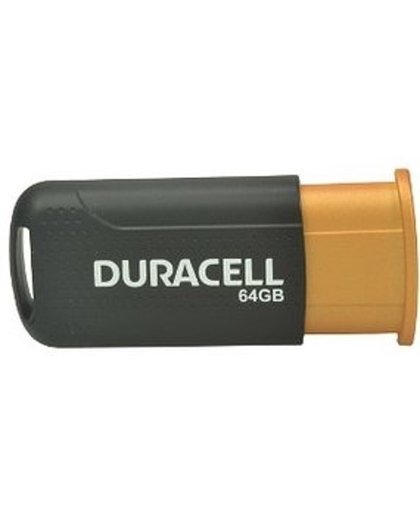Duracell DRUSB64PR USB flash drive 64 GB 3.0 (3.1 Gen 1) USB-Type-A-aansluiting Zwart, Oranje