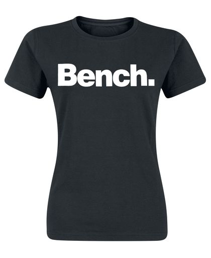 Bench Slim Logo Tee Girls shirt zwart-wit