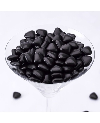 Mini chocolade hartjes zwart (1 kg)