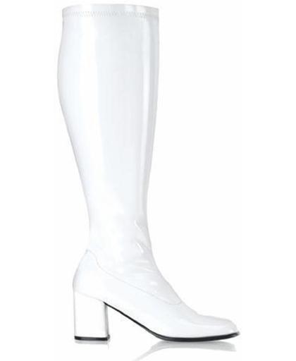 Glimmende witte laarzen dames 38