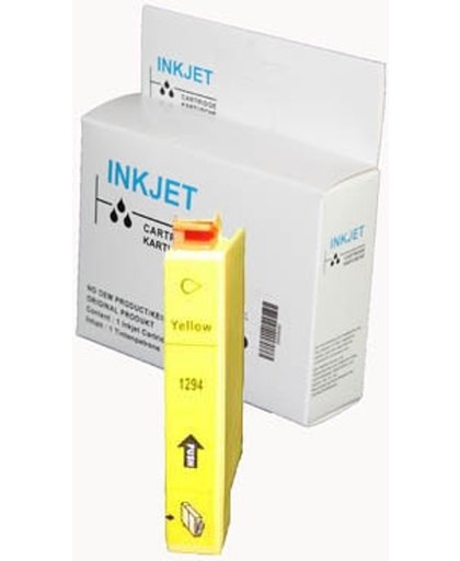 Toners-kopen.nl Epson C13T12934010 T1294 geel  alternatief - compatible inkt cartridge voor Epson T1294 geel wit Label