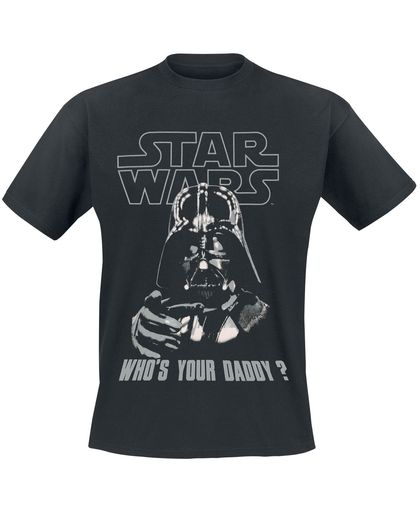 Star Wars Who&apos;s Your Daddy T-shirt zwart
