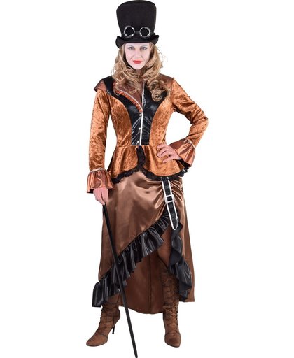 Steampunk kostuum voor dames 'brons' - Verkleedkleding maat 46/48