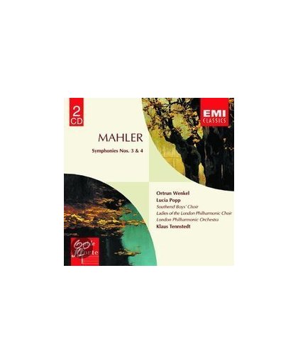Mahler: Symphonies nos 3 & 4 / Tennstedt, Wenkel, Popp, London Philharmonic