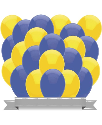 Ballonnen Set Blauw / Geel (20ST)