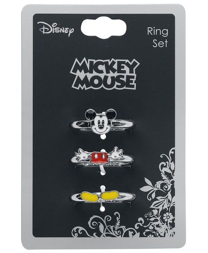 Micky Mouse Mickey Ring zilverkleurig