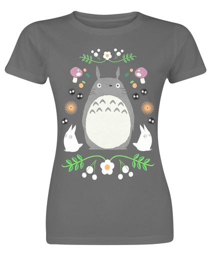 My Neighbour Totoro Embroidery Girls shirt grijs