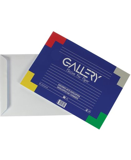 26x Gallery enveloppen 229x324mm, gegomd, binnenzijde blauw, pak a 10 stuks