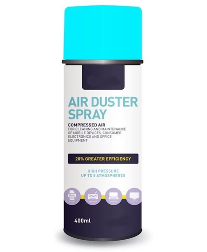 Airduster spray compressed  air (perslucht spuitbus / luchtspray) 400ML