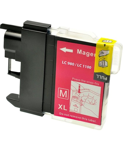 Brother LC-980 / LC-1100 inktcartrigde / Magenta (huismerk)
