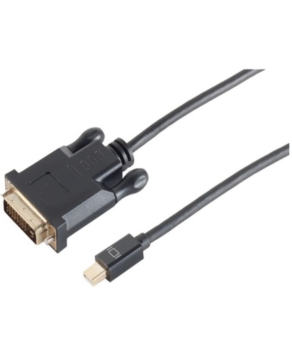 S-Impuls Mini DisplayPort naar DVI kabel - versie 1.2 / zwart - 1 meter