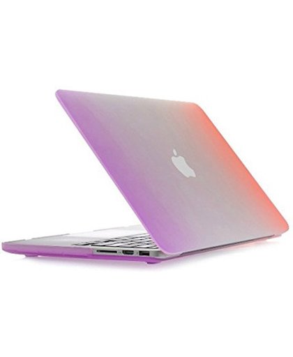 Macbook Case voor Macbook Pro Retina 13,3 inch 2014 / 2015 - Hard Case - Regenboog Paars Oranje