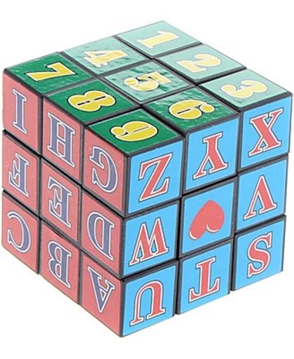 B-merk rubiks cube, cijfers en letters